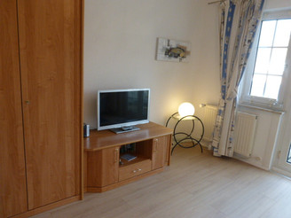 Wohnzimmer mit Sat TV