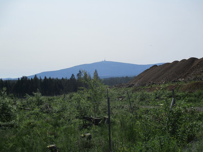 Aussicht von der Schutzhütte 'Brockenblick'