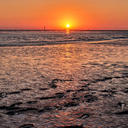 Sonnenuntergang an der Wurster Nordseeküste