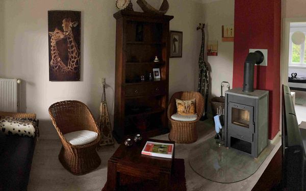 Wohnzimmer der Ferienwohnung Hoeperhof