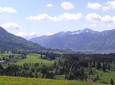 Radtour Kammerlrunde - Blick auf die Ammergauer Alpen