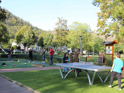 Tischtennis und Fußball-Billard im Kurpark Bad Lauterberg
