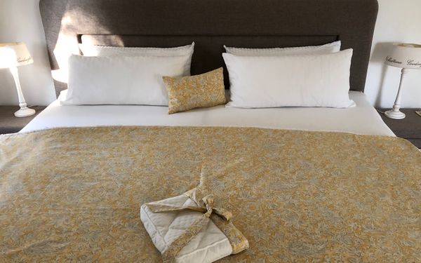 Boxspringbett in der Ferienwohnung Worpswede in Gnarrenburg