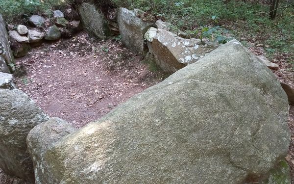 Deckplatte des Steingrabes im Eichholz Brillit