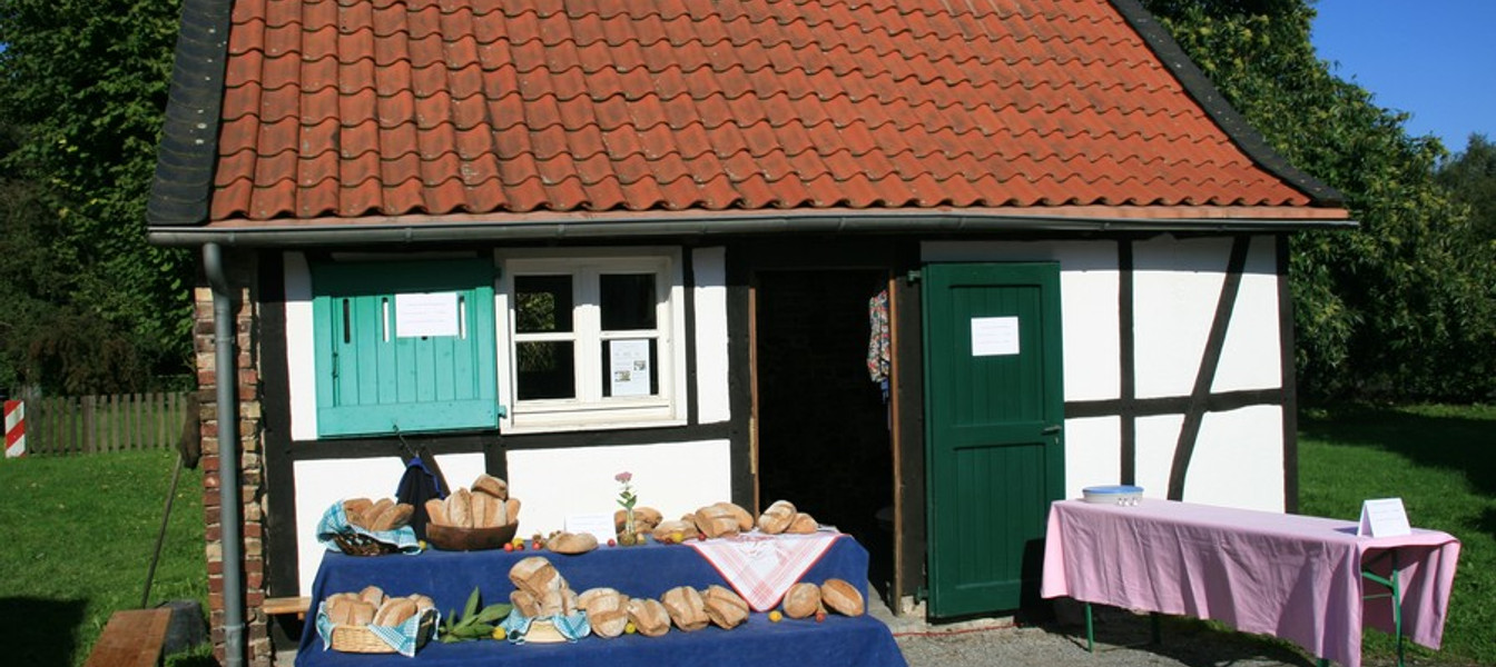 Baking bread in the historical bakery in Erkrath