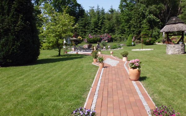 Gartenbereich der Ferienwohnung Bredehöft in Gnarrenburg