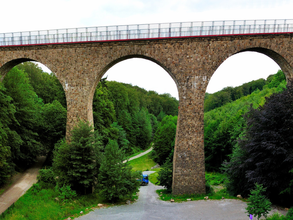 Eulenbachbrücke "Saubrücke" à Velbert sur la piste cyclable panoramique Niederbergbahn
