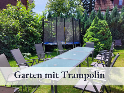 Natur pur - Ferienhaus an der Skiwiese Braunlage - Garten mit Trampolin