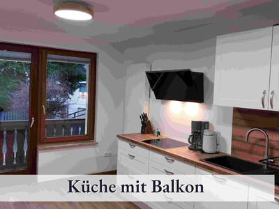Ferienhaus Wolke 7 in Sankt Andreasberg - Ferienwohnung Waage - Küche mit Balkon