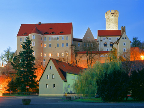 Burg Gnandstein bei Dämmerung