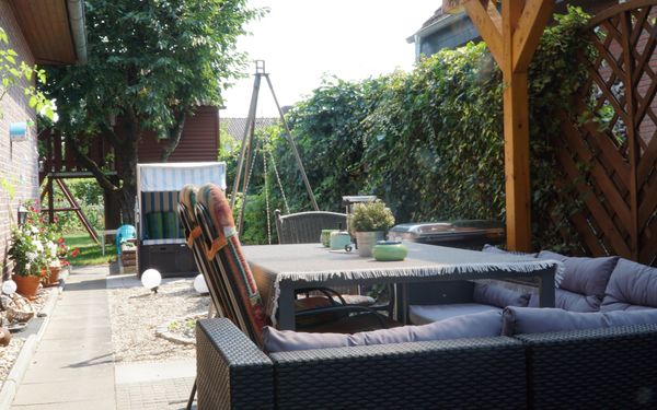 Terrasse von Ferienwohnung Brammer