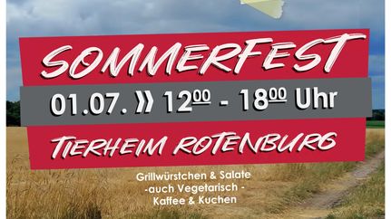 Plakat Sommerfest 2023 Tierschutzverein Rotenburg e.V.