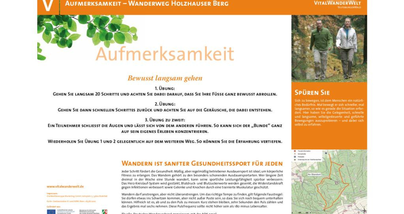 VitalWanderWelt - Wanderung Holzhauser Berg - Aufmerksamkeit