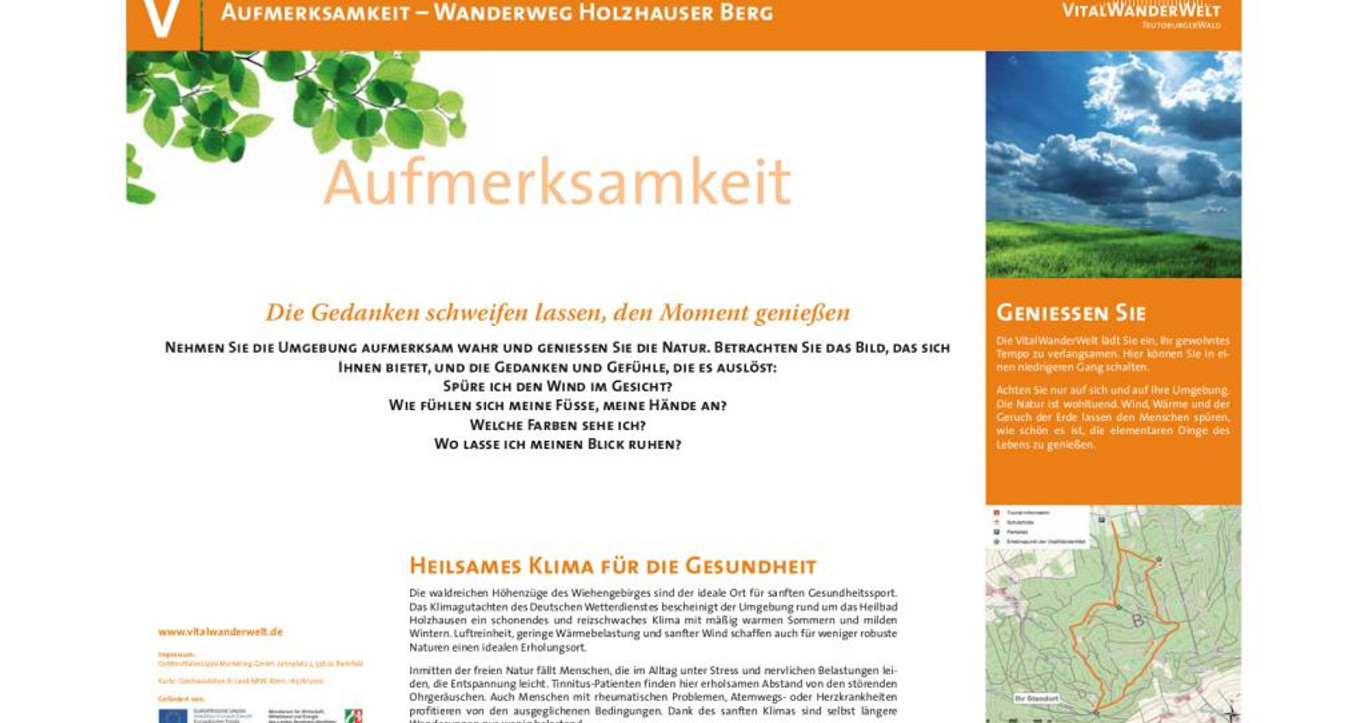 VitalWanderWelt - Wanderung Holzhauser Berg - Aufmerksamkeit 2