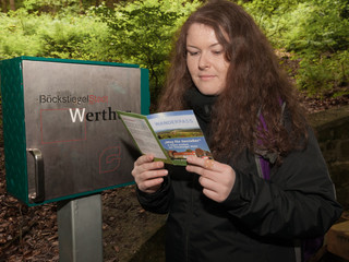 Stempelstation am "Weg für Genießer" an der Arminiusquelle in Werther (Westf.)