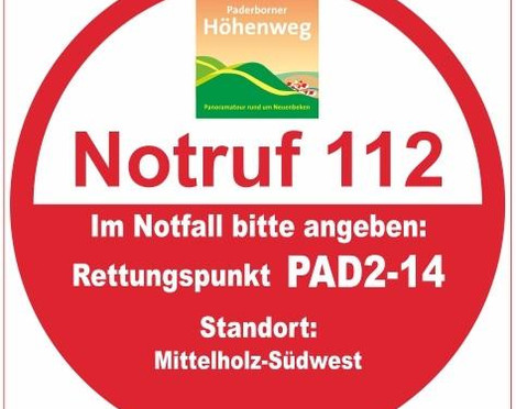 Rettungspunkt PAD2-14: Mittelholz-Südwest