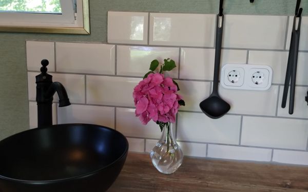 Detail Küche Lüttes Moorhus Karlshöfen