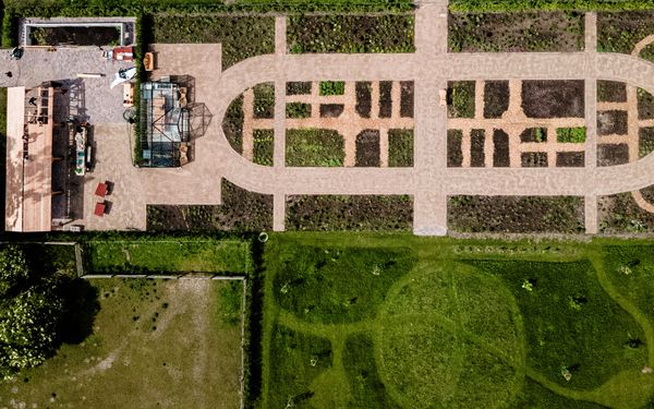 Vogelperspektive vom LandGarten im LandPark Lauenbrück