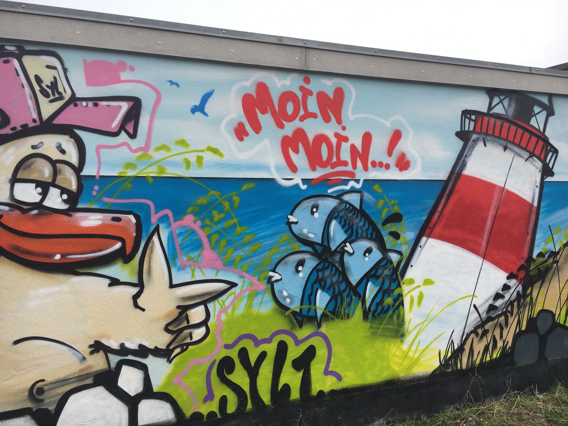 Graffiti-Wand in Westerland