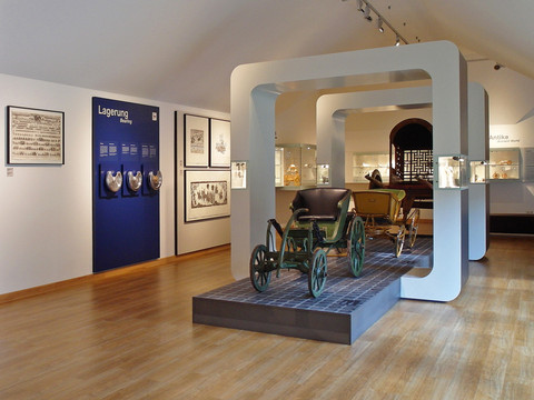 Ausstellungsraum im Museum Achse, Rad und Wagen