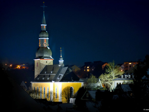Barockkirche bei Nacht
