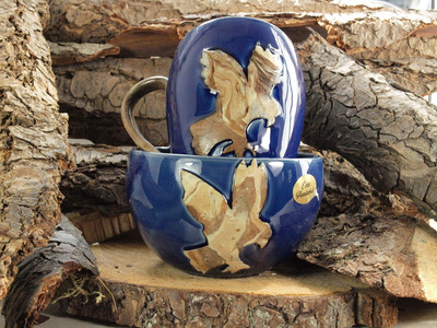 Harz Keramik - Müslischale und Kaffeebecher