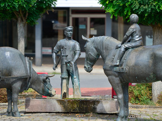 Marktplatz mit Ackerbürger Skultptur