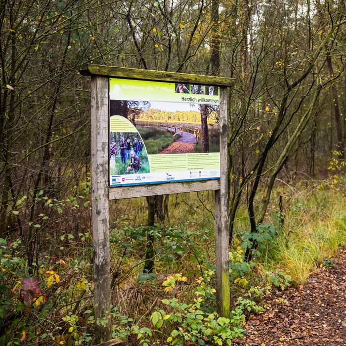 Eingang der Moorerzone im Großen und Weißen Moor
