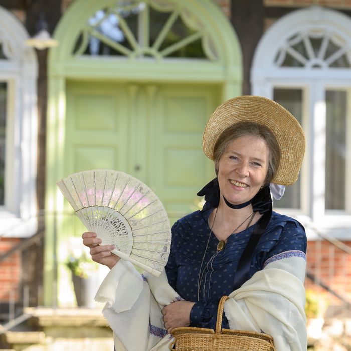 Gästeführerin Almuth Quehl in Kostüm