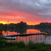 Malerisch sind die Sonnenuntergänge am Vörder See