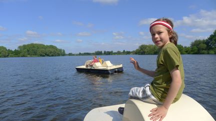 Tretboot fahren auf dem Vörder See