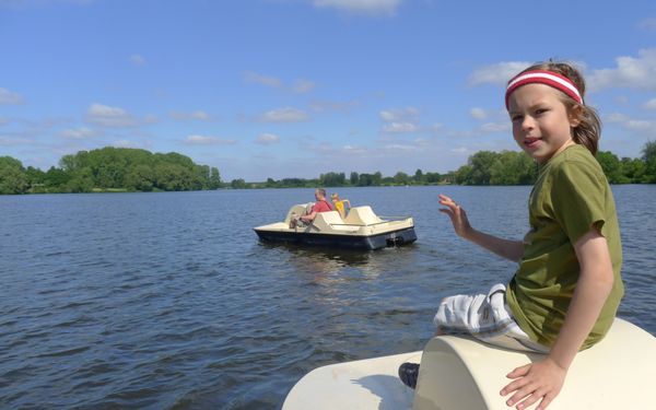 Tretboot fahren auf dem Vörder See