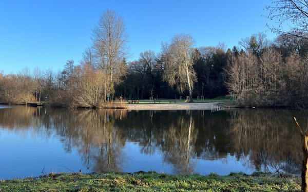 Die Badestelle im Winter am großen Visselsee