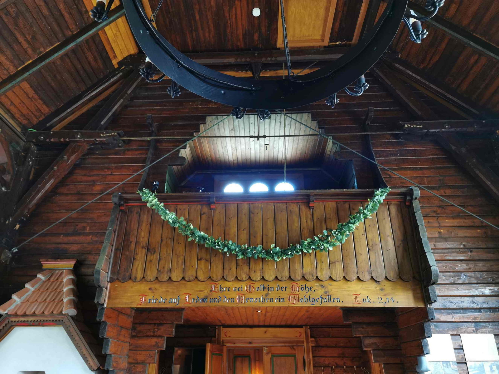 Stabkirche in Stiege - Blick zur Empore