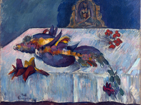 Gauguin Paul Stillleben mit exotischen Vögeln