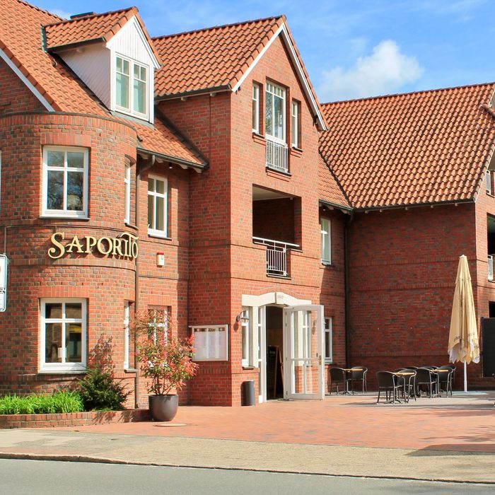 Außenbereich des Restaurant und Pizzeria Saporito in Zeven