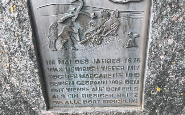 Gedenkstein Blitzschlag