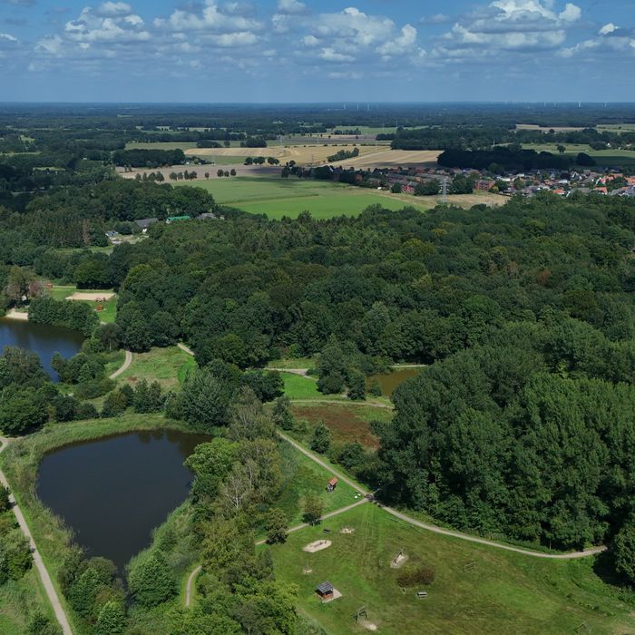 Zwei der Visselseen aus der Luft