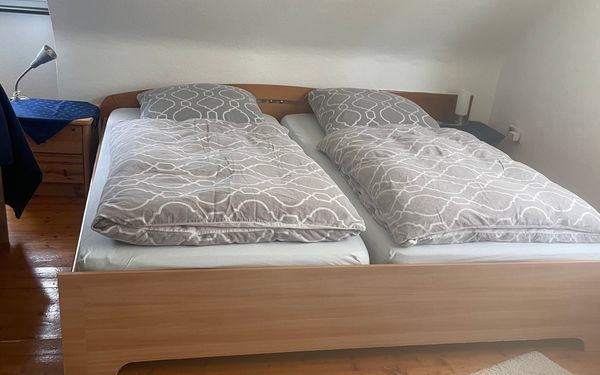 Doppelbett in der FeWo Koch