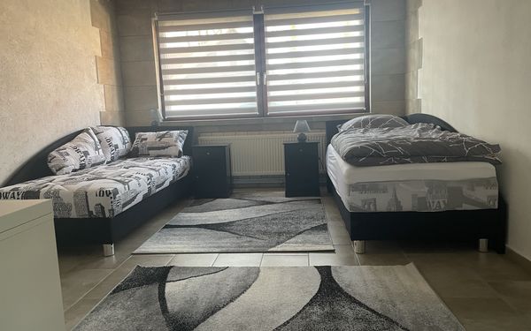 Schlafbereich in der Ferienwohnung "Am Schützenholz"