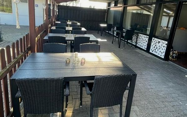Die Terrasse des Bistro Giovanni in Wilstedt