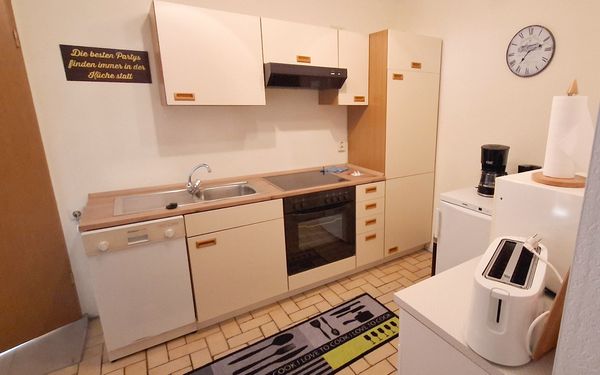 Küche der Gästewohnung Heinschenwalde