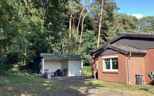 Außenbereich der Ferienwohnung Am Wald