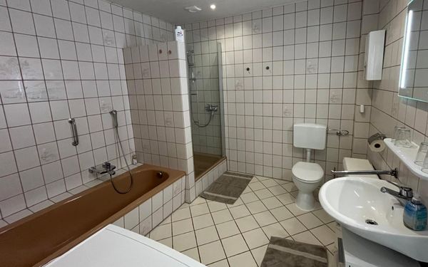 Bad der Ferienwohnung am Wald