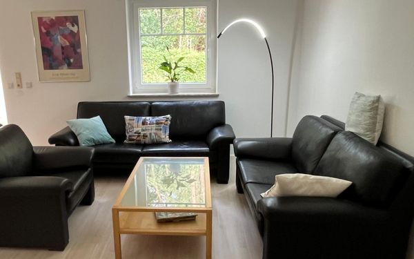 Wohnzimmer der Ferienwohnung Am Wald