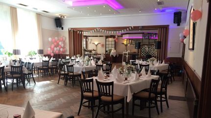 Vorbereiteter Veranstaltungsraum im Restaurant Waldhof