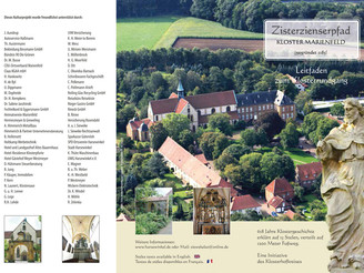 Zisterzienserpfad Kloster Marienfeld Faltblatt Stelen Seite 1