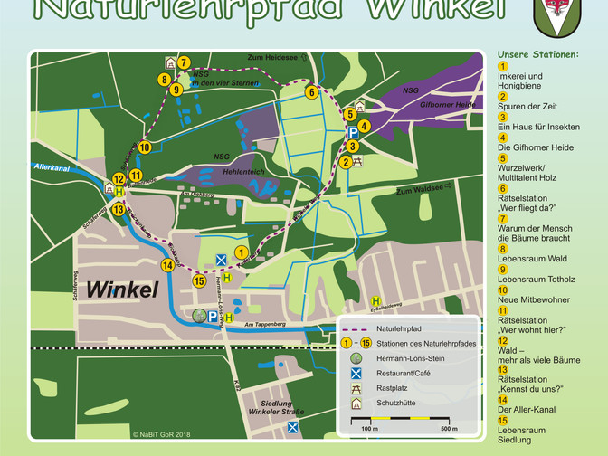 Lageplan Naturlehrpfad Gifhorn-Winkel