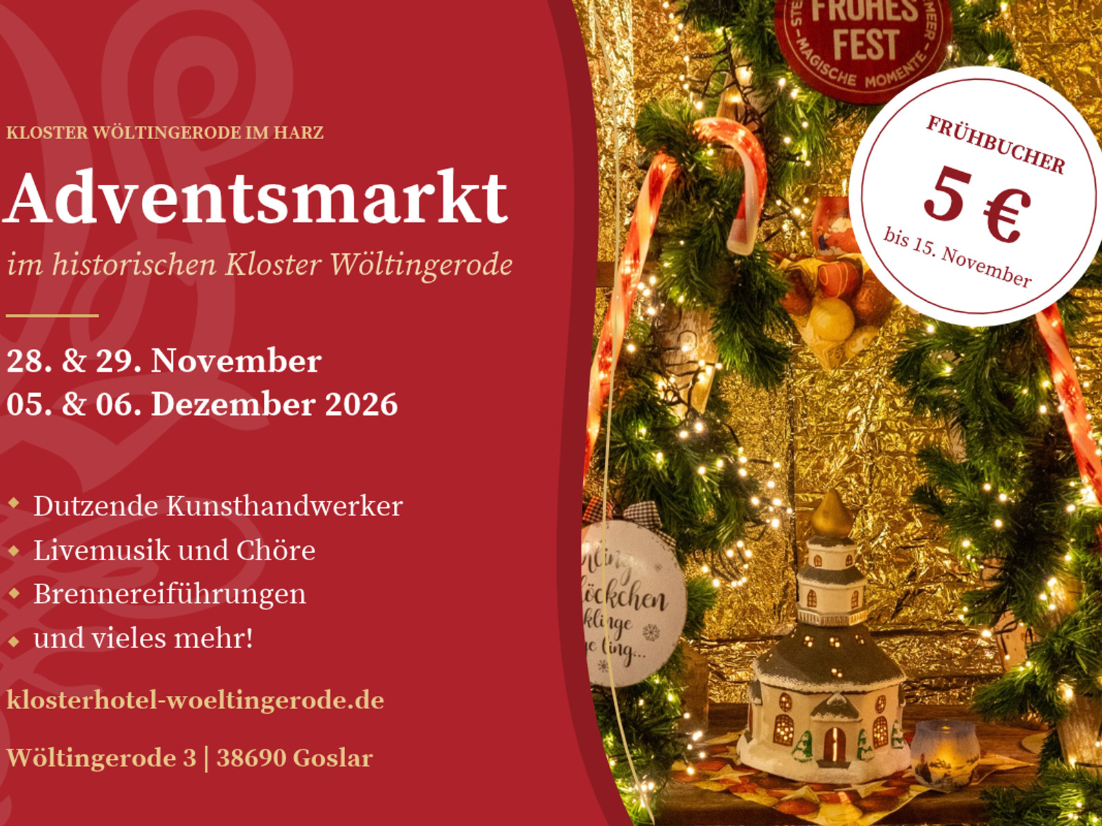 Adventsmarkt im Kloster Wöltingerode 2026