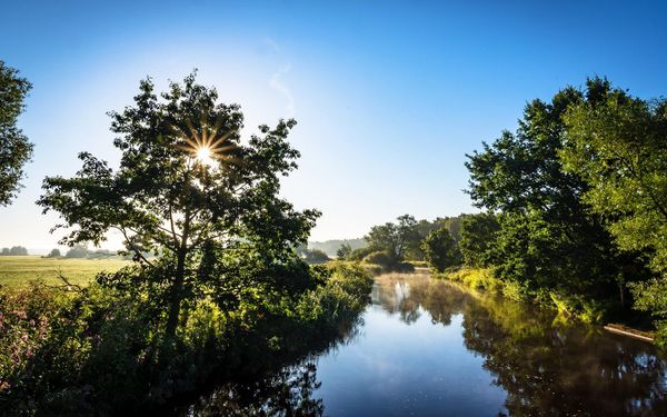 Die Wümme in der Flussniederung von Rotenburg (Wümme)